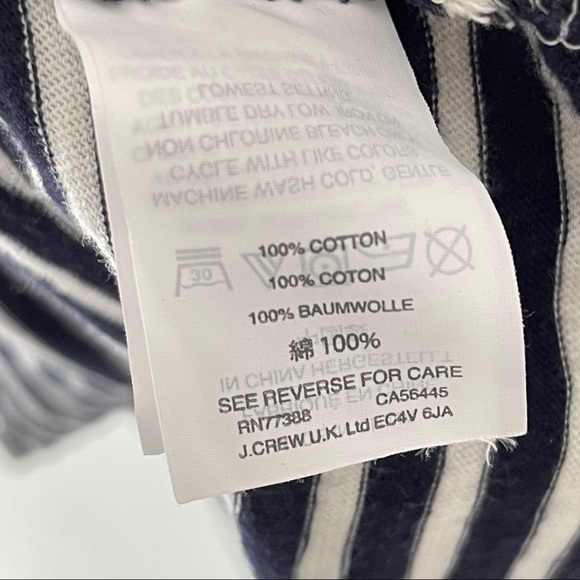 ❌SOLD❌ j. Crew Tank Dress with Racerback Navy and White Stripe Mini - Picture 5 of 5